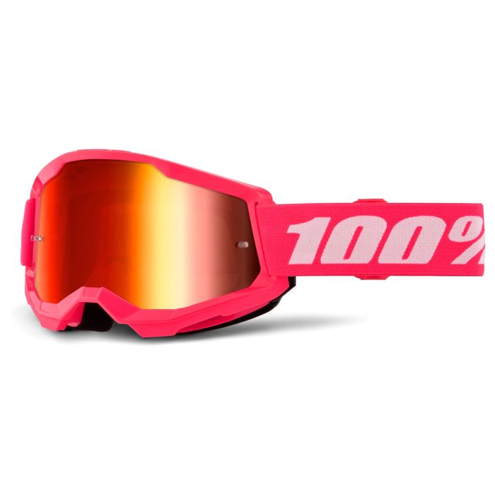MASCHERA 100% STRATA 2 ROSA LENTE SPECCHIO ROSSO