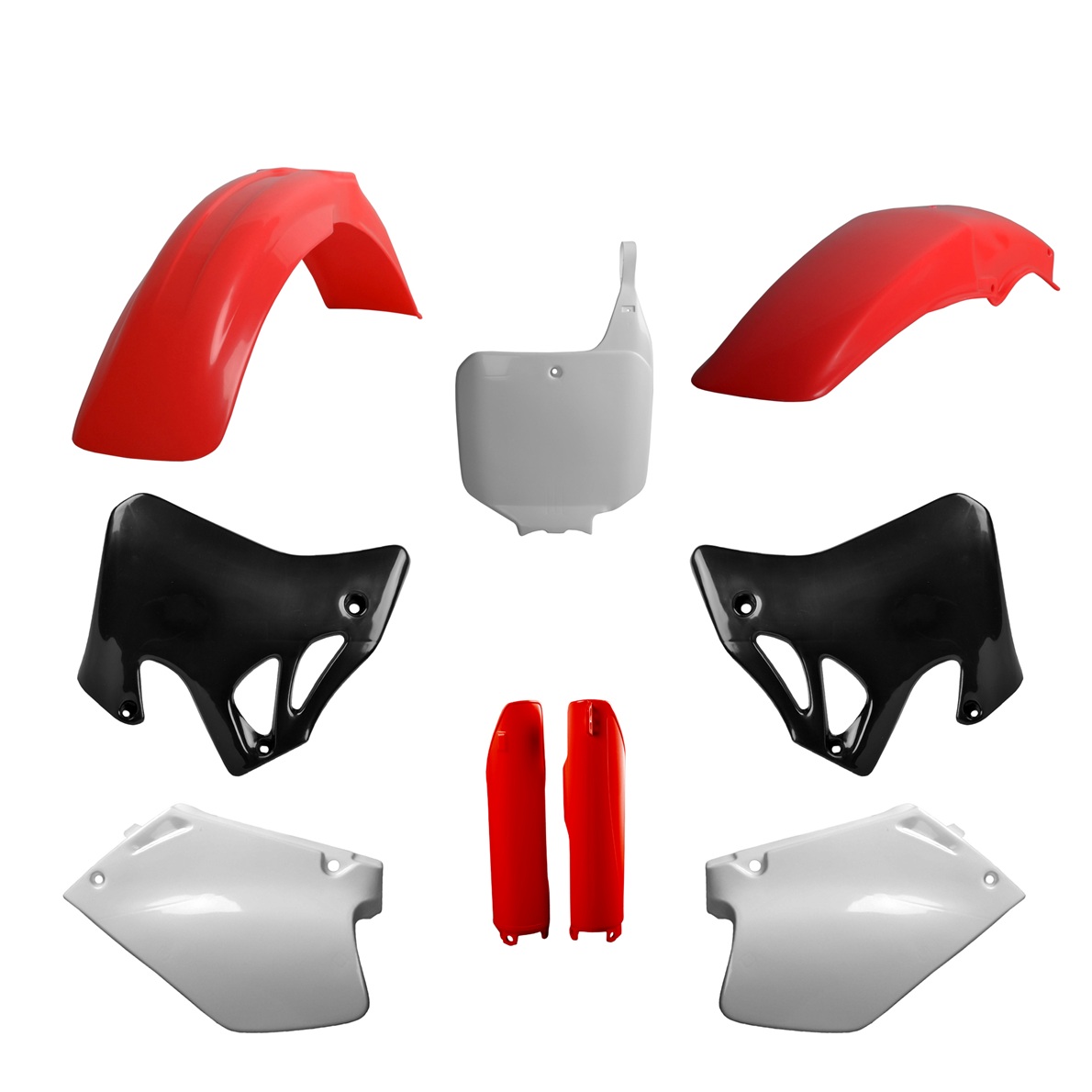 Kit plastiche HONDA Rosso fluo/Bianco