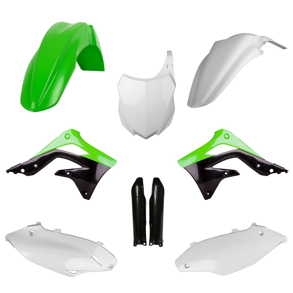 Kit plastiche KAWASAKI Verde 05/Bianco