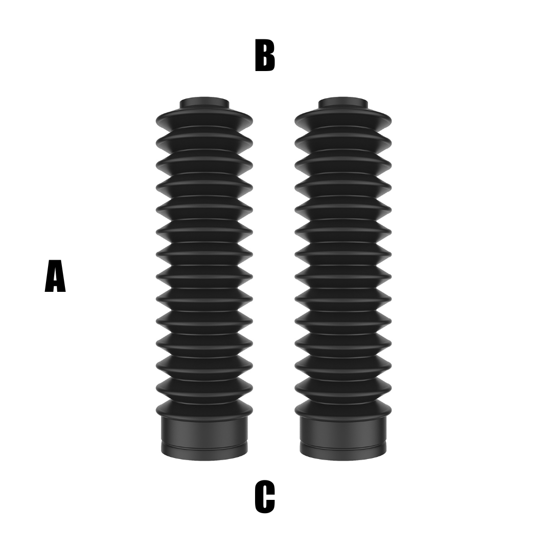 Soffietti per forcelle ø28/55 - lunghezza 215 mm - nero