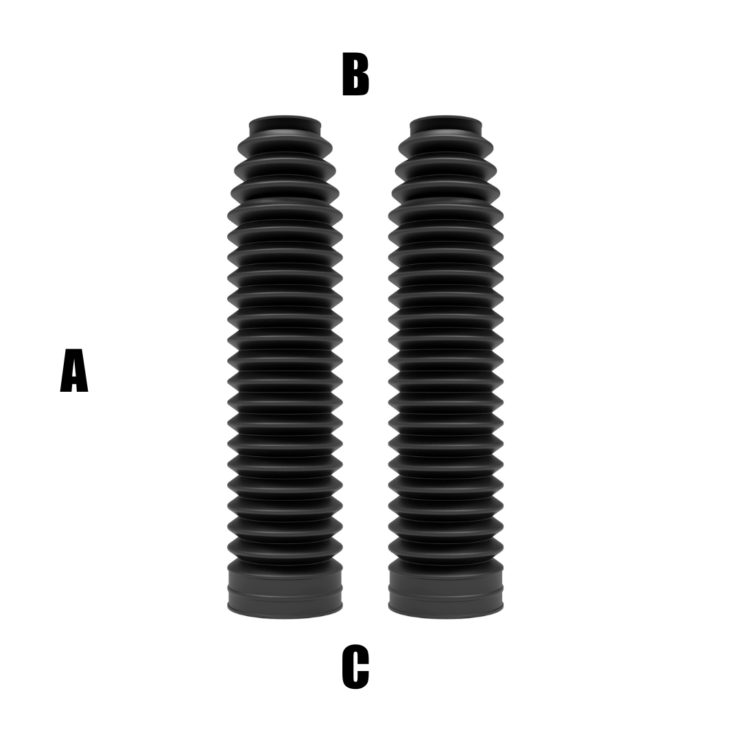 Soffietti per forcelle ø32/60 - lunghezza 250 mm - nero