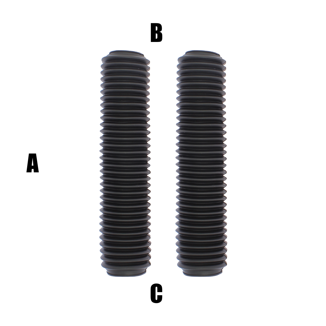 Soffietti per forcelle ø45/60 - lunghezza 350 mm - nero