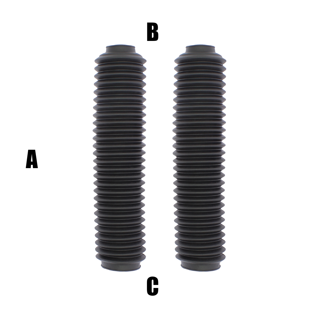 Soffietti per forcelle ø26/45 - lunghezza 295 mm - nero