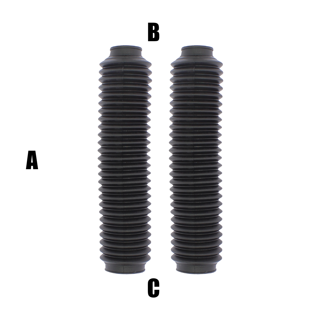 Soffietti per forcelle ø40/60 - lunghezza 360 mm - nero