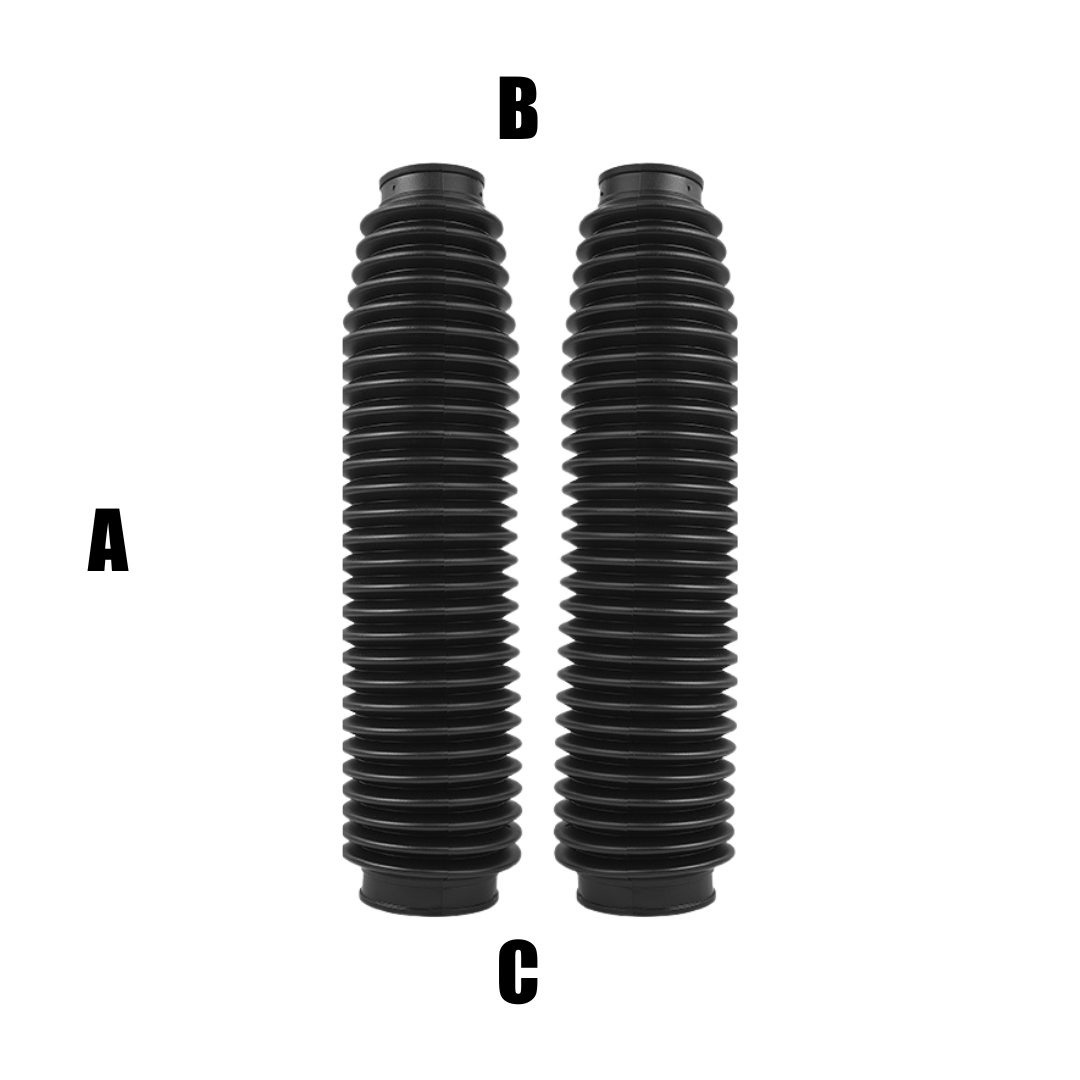 Soffietti per forcelle ø41/58 - lunghezza 430 mm - nero