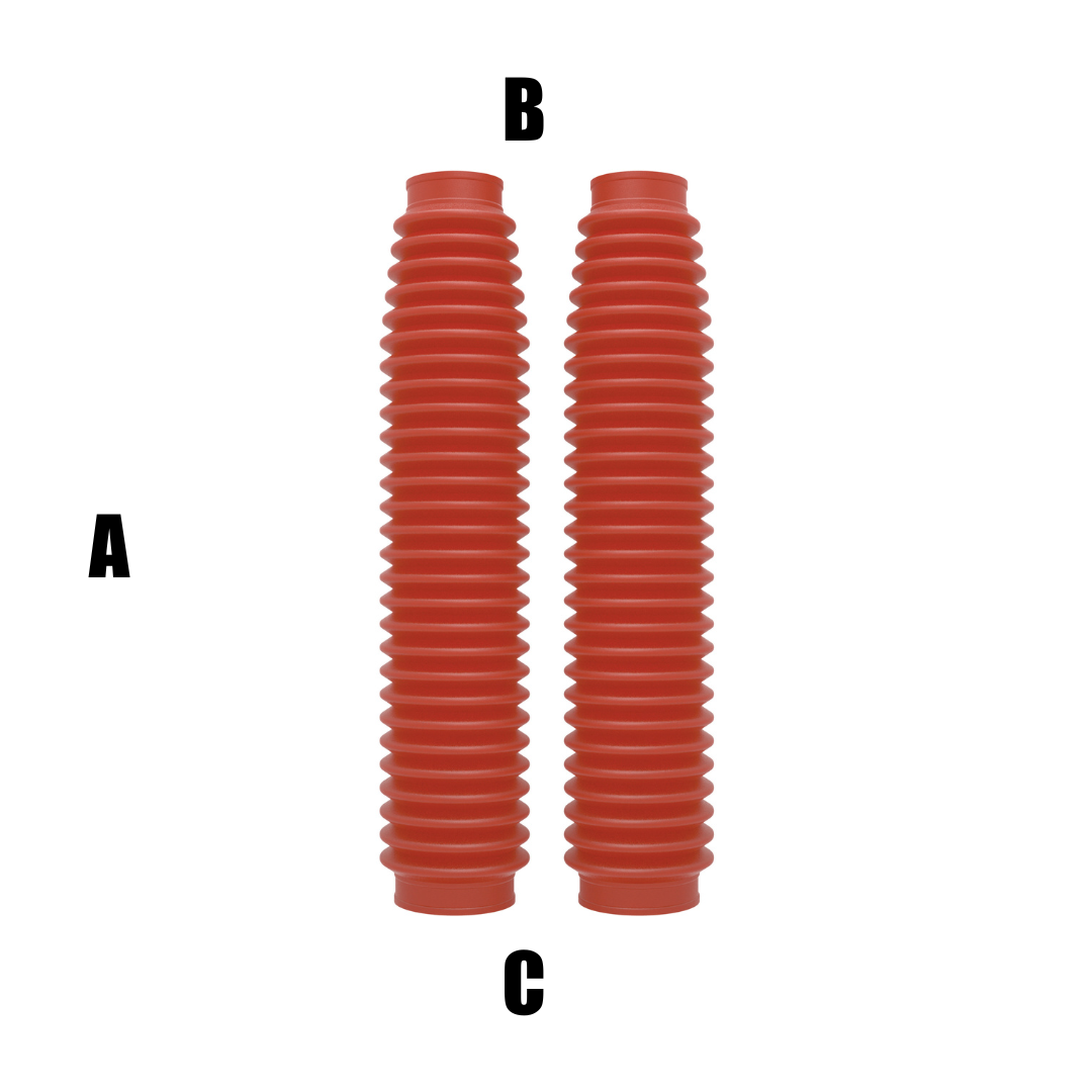 Soffietti per forcelle ø41/58 - lunghezza 430 mm - rosso