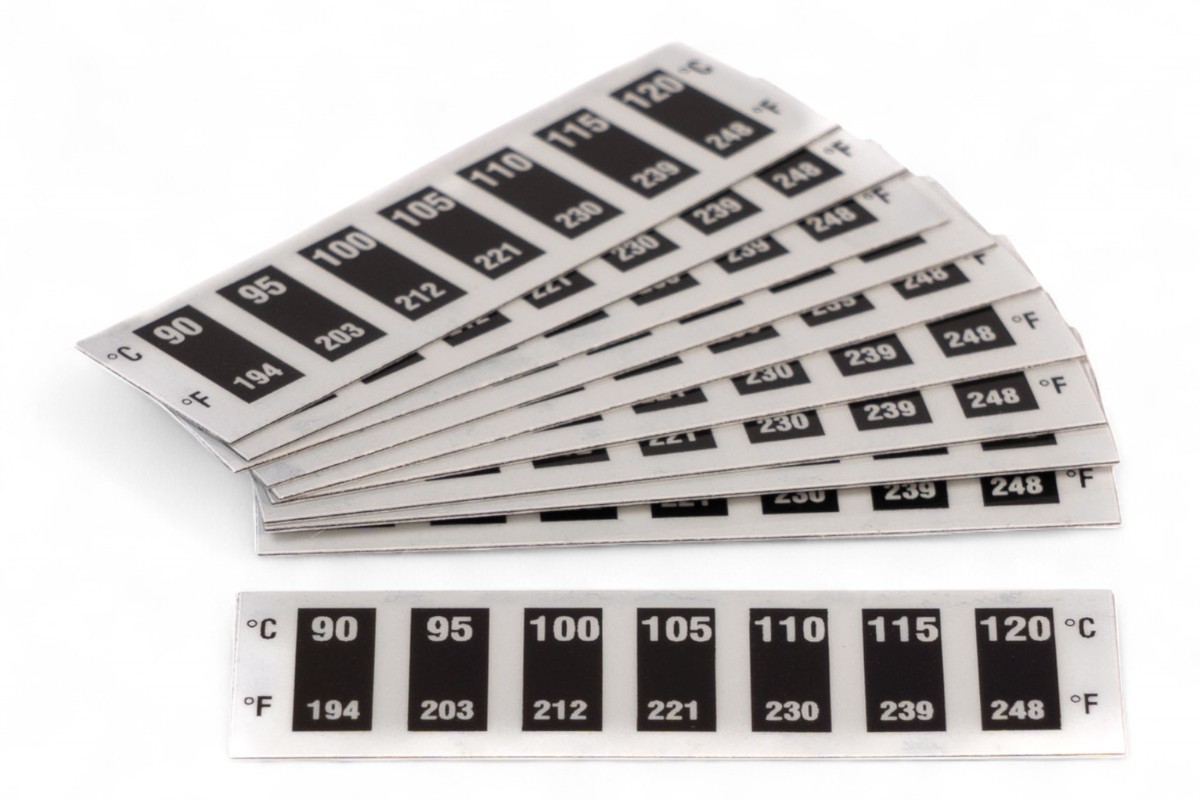 Termometri adesivi reversibili da 90 a 120°C (10 pezzi)