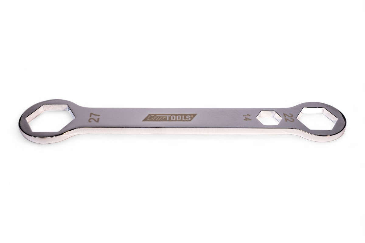 Chiave fissa piatta esagono da 14-22-27 - Lunghezza 205mm