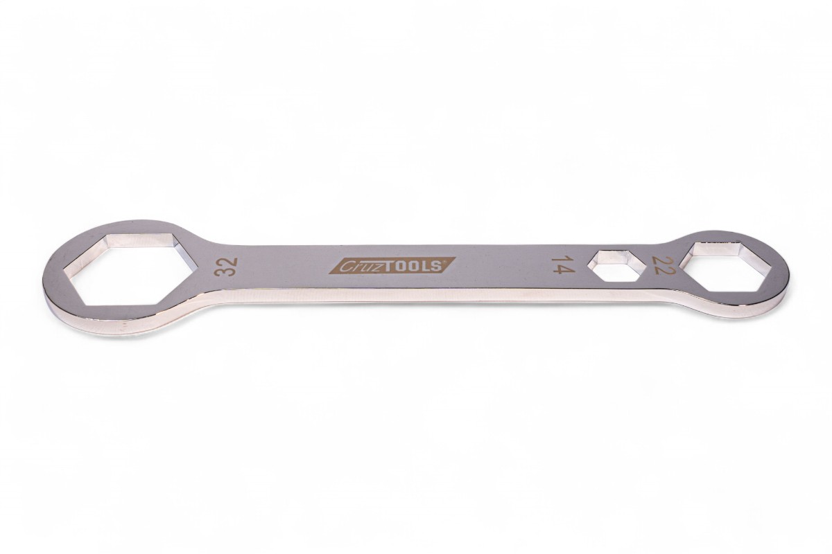 Chiave piatta fissa esagono da 14-22-32 - Lunghezza 205mm