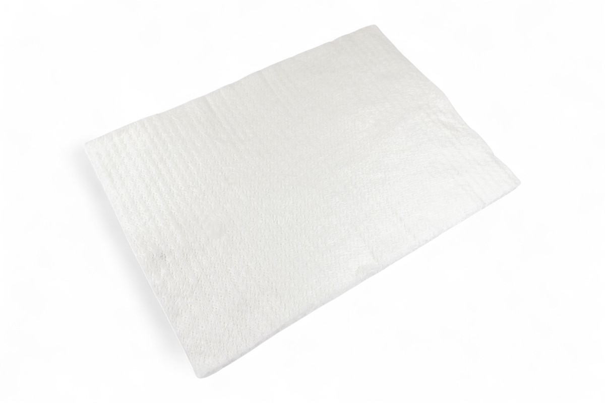 Pezza compressa di materiale bianco agugliato 500x350x10mm