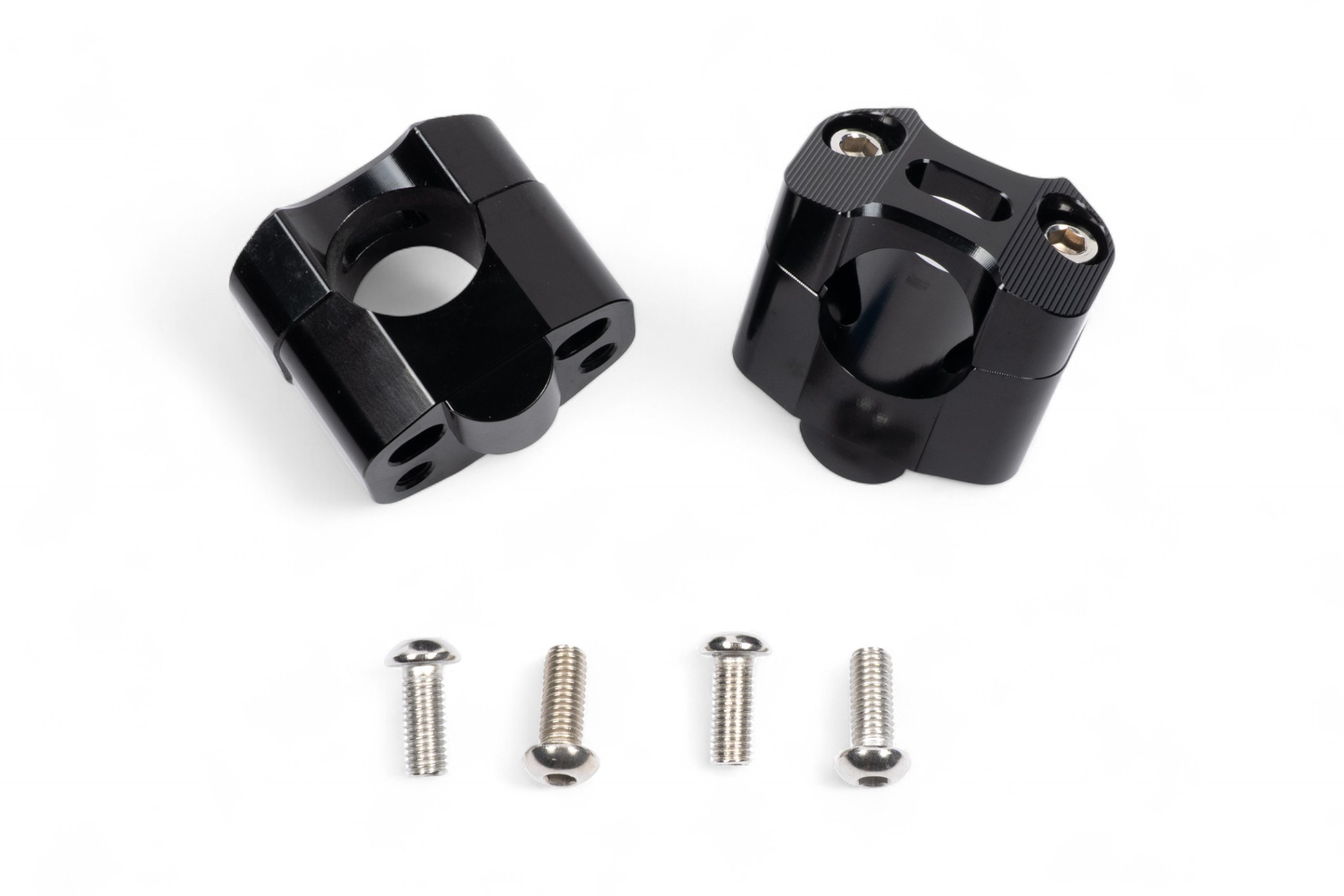 Adattatori rialzati da 25mm per passare da manubrio ø 22mm a ø 28,6mm - Nero