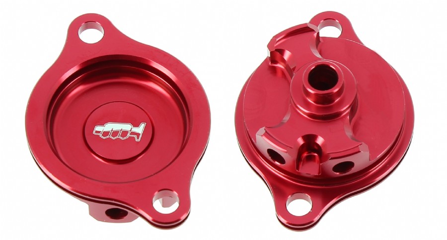 Coperchio filtro olio - HONDA - Rosso