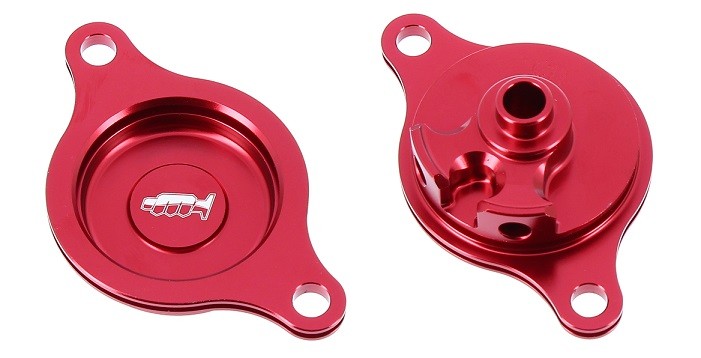 Coperchio filtro olio - HONDA - Rosso