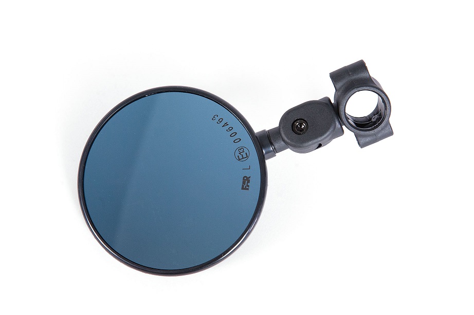 Specchietto retrovisore omologato - Ø100mm - Lunghezza 130mm - Attacco a collare Ø22mm
