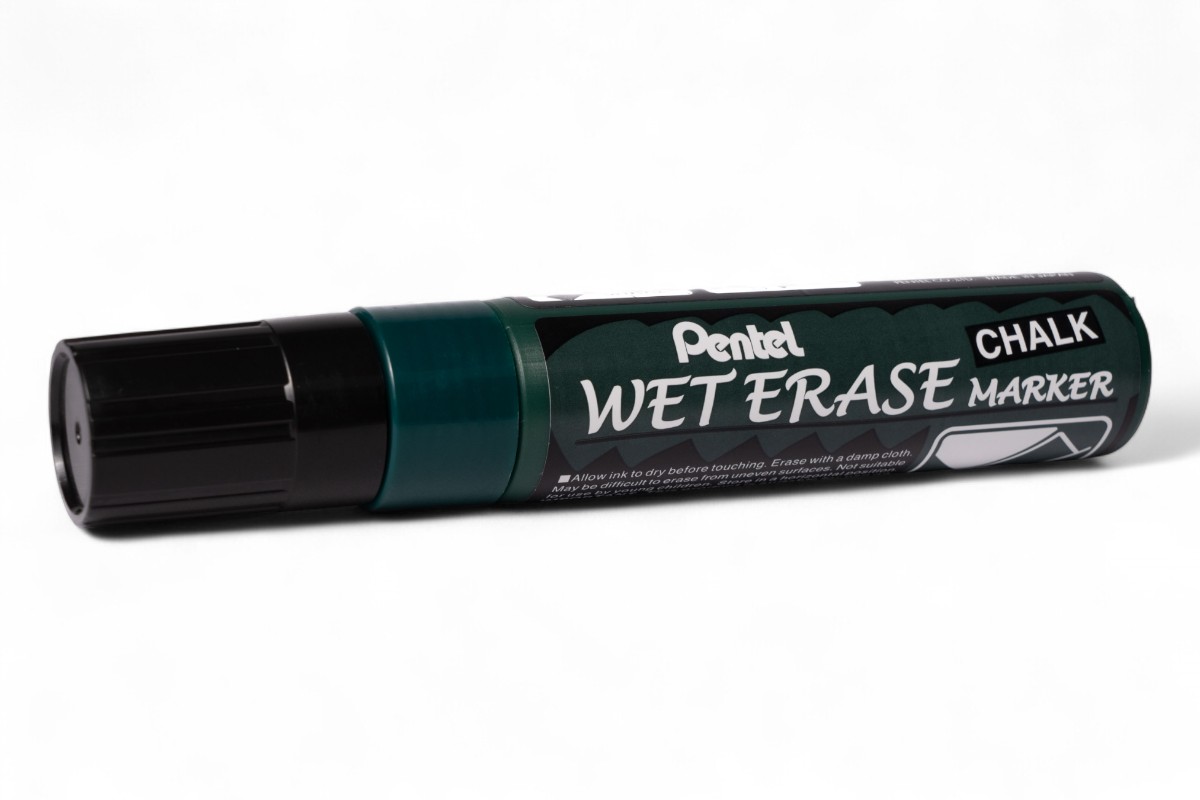 Marcatore cancellabile Wet Erase per lavagne - Punta a scalpello "Jumbo" da 10-15mm - Nero