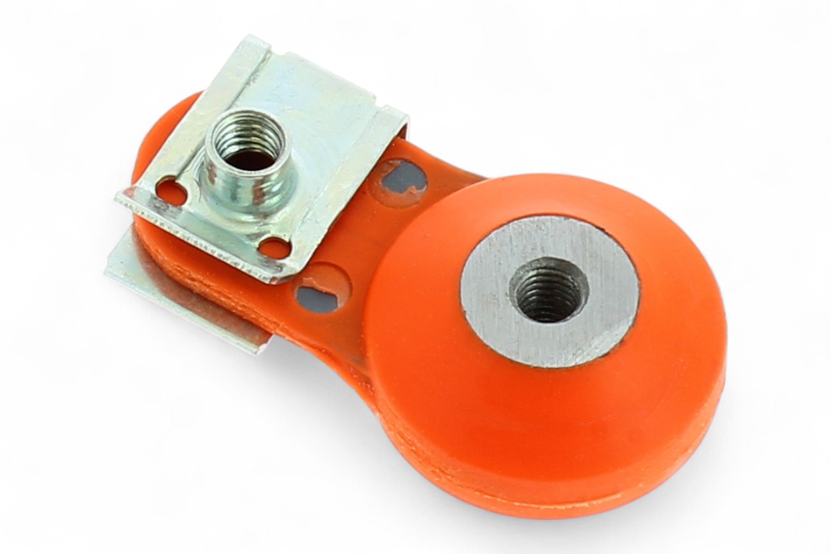 Silent block alluminio e gomma arancione con clips, modello HUSQVARNA/KTM