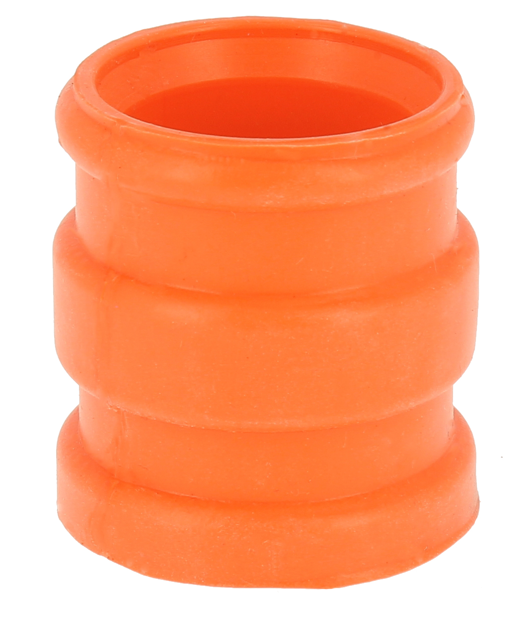 Manicotto silenziatore in gomma arancione - ø interno 29mm da un lato/30mm dall'altro, lunghezza 45mm
