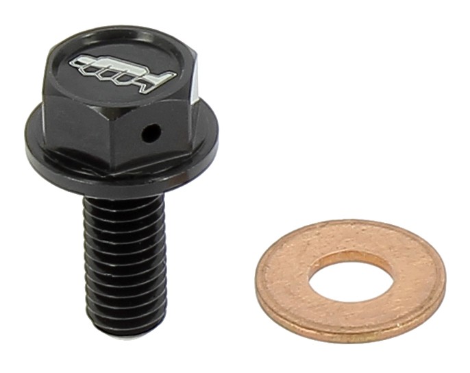Tappo drenaggio olio con inserto magnetico M8 x 20mm - HONDA SUZUKI - Nero