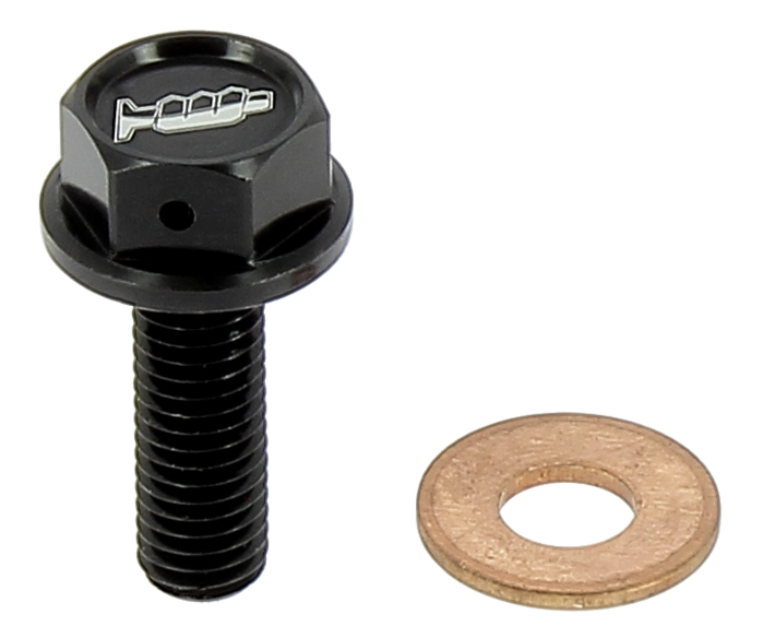 Tappo drenaggio olio con inserto magnetico M8 x 25mm - HONDA - Nero