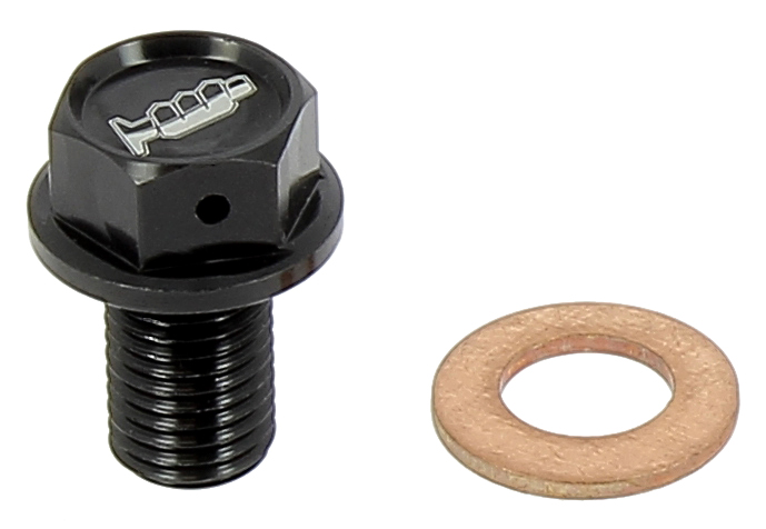 Tappo drenaggio olio con inserto magnetico M10 x 15mm passo 1,25 - FANTIC YAMAHA - Nero