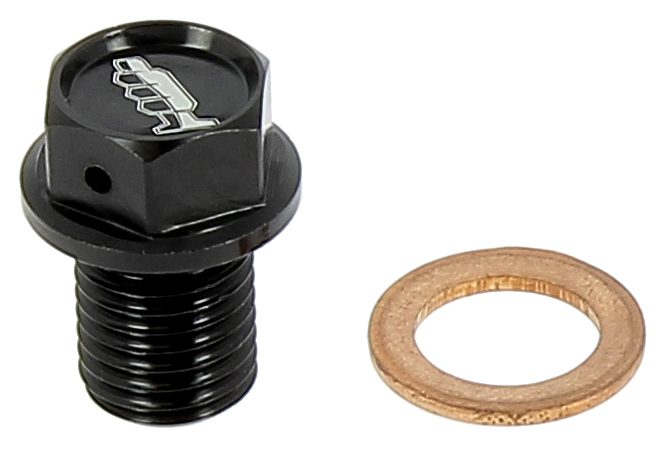 Tappo drenaggio olio con inserto magnetico M12 x 15mm passo 1,50 - FANTIC HONDA YAMAHA - Nero