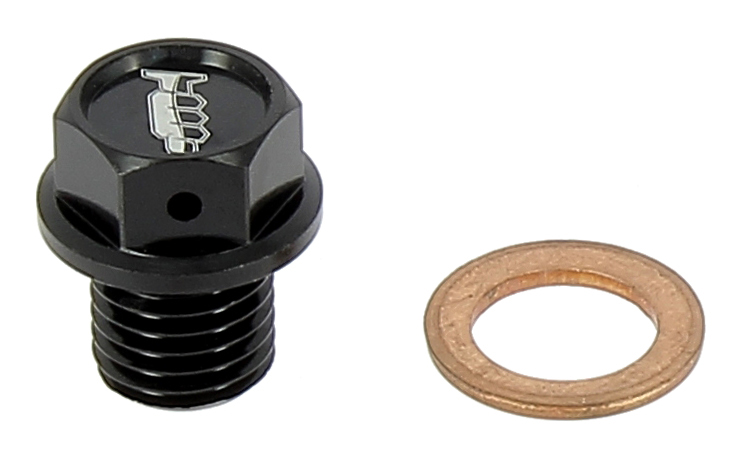 Tappo drenaggio olio con inserto magnetico M12 x 12mm passo 1,50 - GASGAS HUSQVARNA KTM - Nero