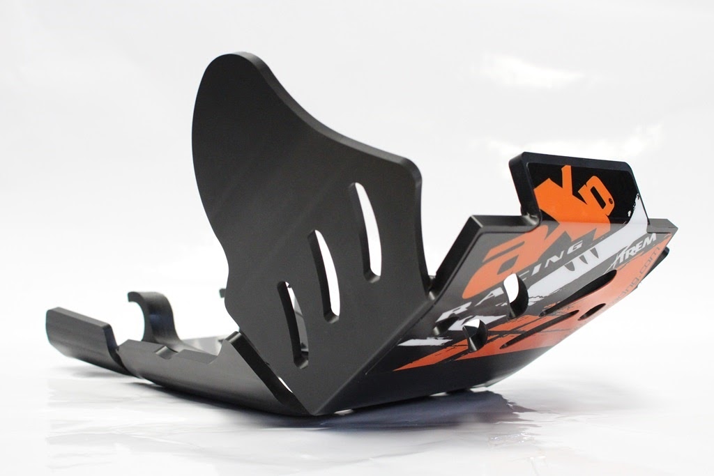 Paramotore AXP XTREM 8mm - KTM 250/350 EXC F 17-23 - Nero
