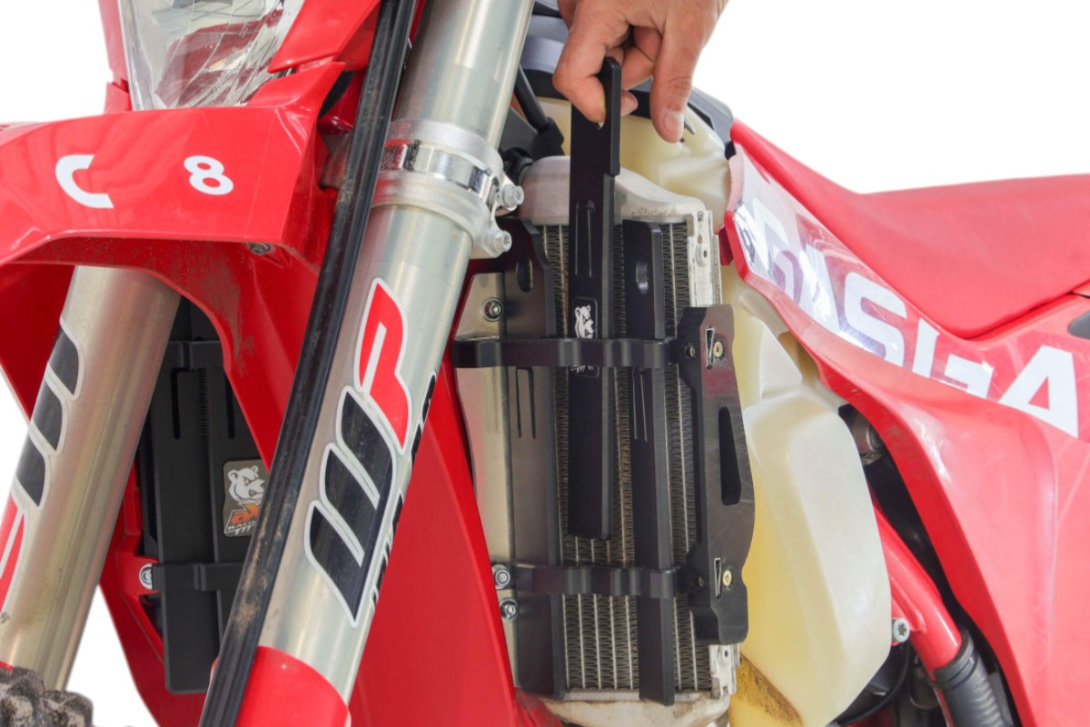 Protezioni radiatori AXP in HDPE (polietilene ad alta densità) - GASGAS HUSQVARNA KTM - Nero