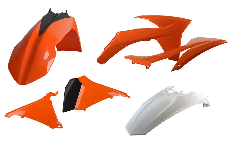 Kit plastiche KTM Arancione/Bianco