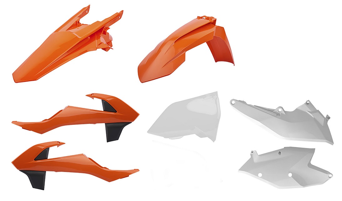 Kit plastiche KTM Arancione16/Bianco