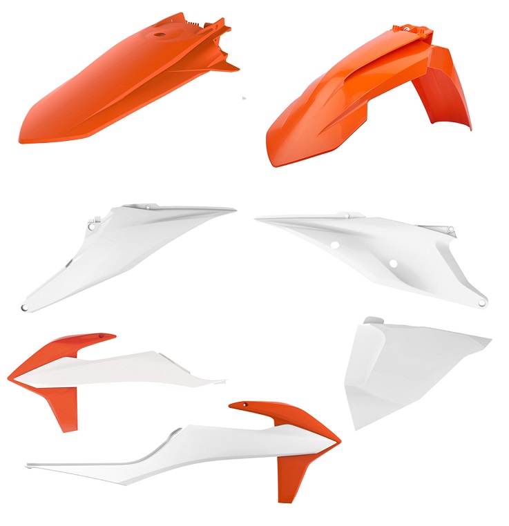 Kit plastiche KTM Arancione16/Bianco20