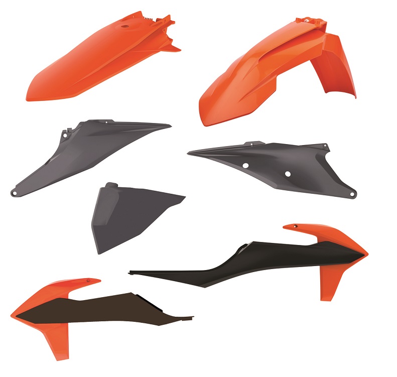Kit plastiche KTM Arancione16/Nardo grey