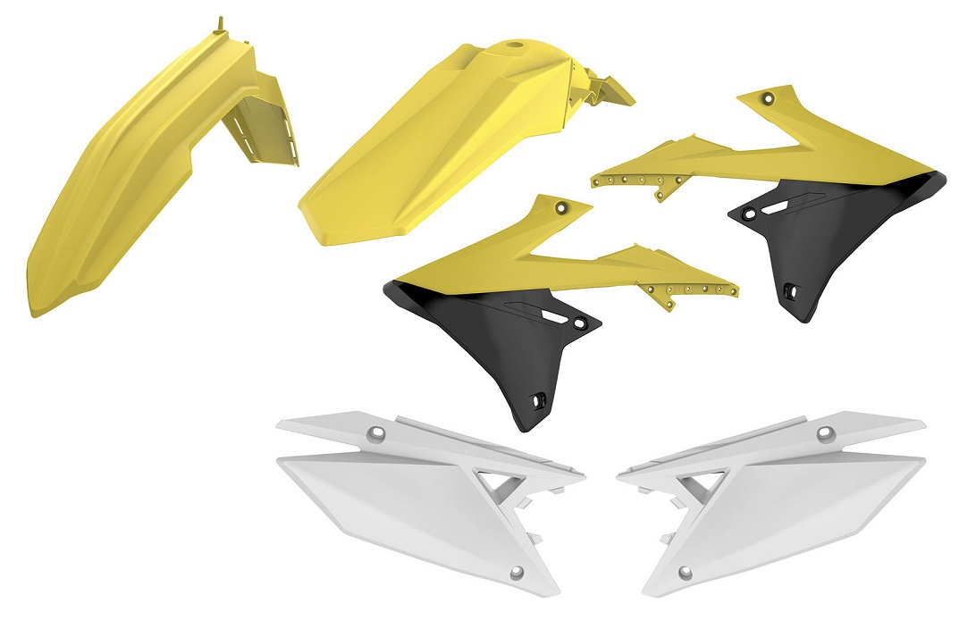 Kit plastiche SUZUKI Giallo rm01/Bianco