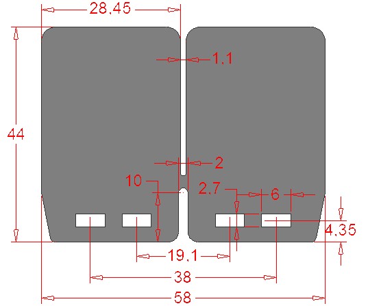 Lamelle CARBONO RACING per V-Force4 (4 pz)