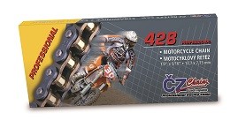 Catena CZ 428 MX - 140 maglie - Oro