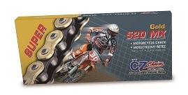 Catena CZ 520 MX - 118 maglie - Oro