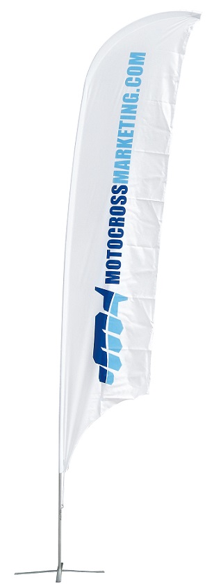 Bandiera MOTOCROSS MARKETING con borsone, struttura e base - 460 x 80cm