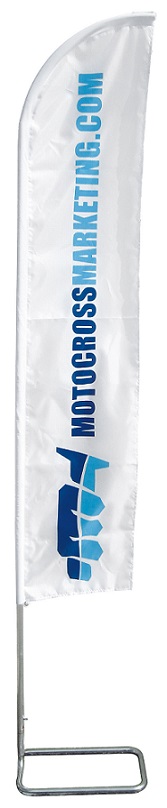 Bandiera MOTOCROSS MARKETING con struttura e base - 200 x 40cm