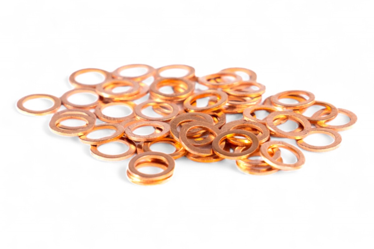 Rondelle in rame 12x16x1.5mm (50 pezzi)