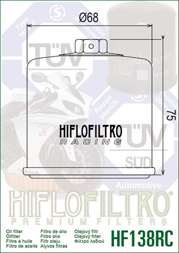 Filtro olio HI-FLO RACING - APRILIA SUZUKI