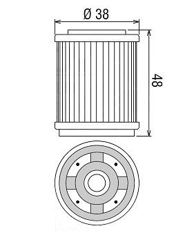Filtro olio HI-FLO - MINARELLI YAMAHA