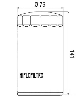 Filtro olio HI-FLO cromato - HARLEY DAVIDSON