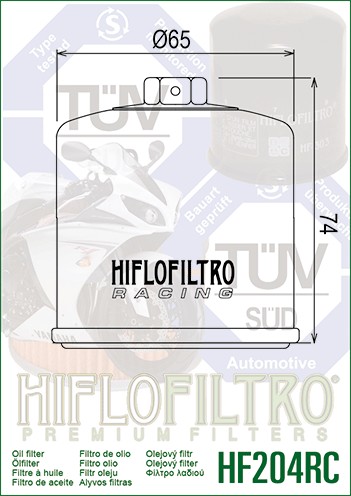 Filtro olio HI-FLO RACING - HONDA KAWASAKI MV AGUSTA TRIUMPH YAMAHA