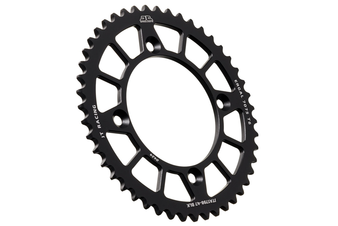 Corona JT ergal RACELITE nera - 47 denti - YZ 65