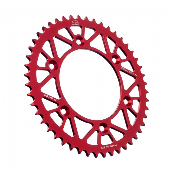 Corona JT ergal RACELITE rossa - 48 denti - HONDA