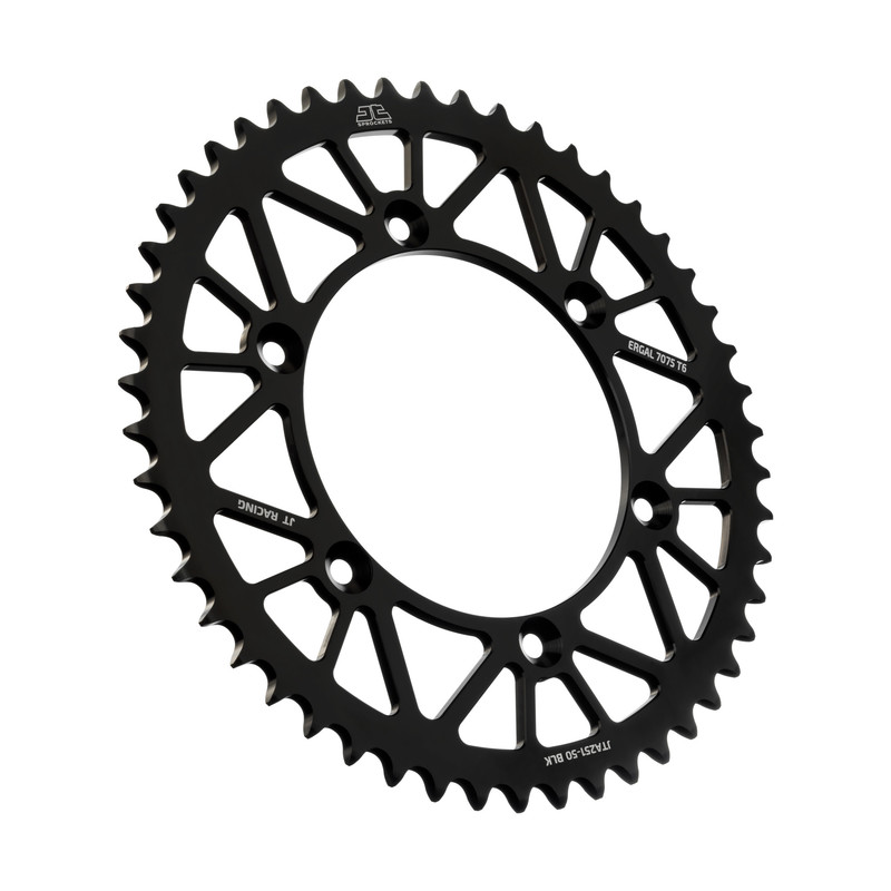 Corona JT ergal RACELITE nera - 50 denti - FANTIC YAMAHA