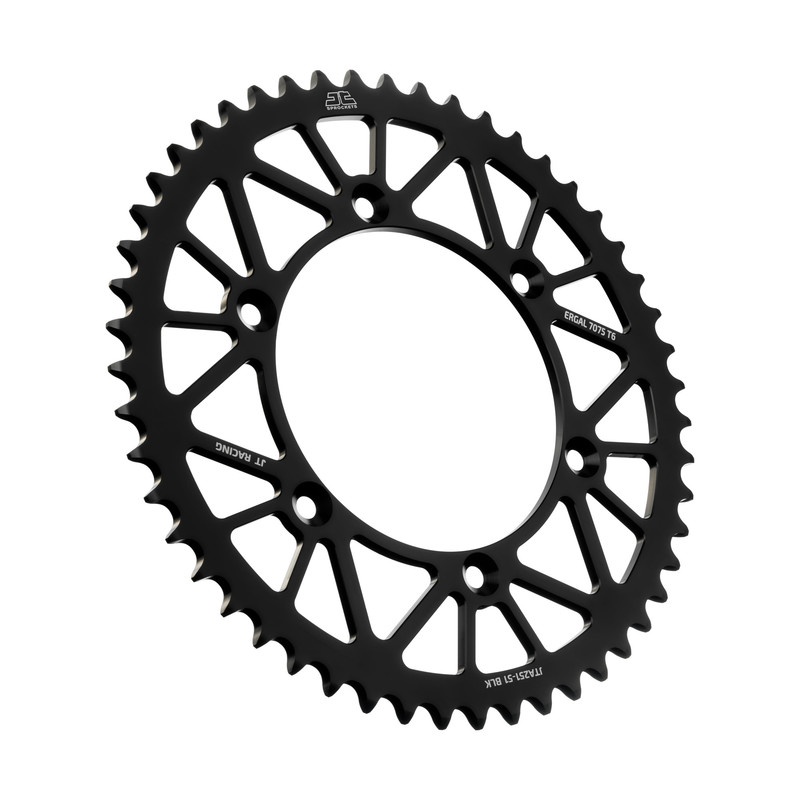 Corona JT ergal RACELITE nera - 51 denti - FANTIC YAMAHA