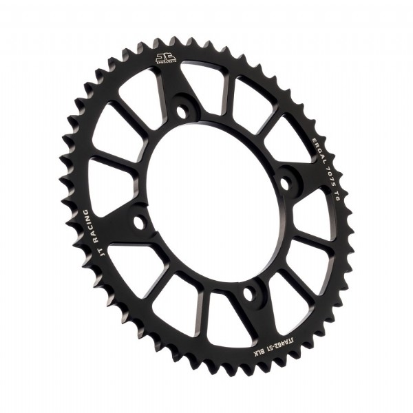 Corona JT ergal RACELITE nera - 51 denti - KX 80/85