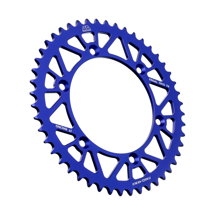 Corona JT ergal RACELITE blu - 48 denti - HUSQVARNA SHERCO SUZUKI