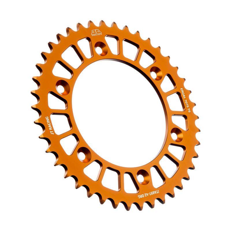 Corona JT ergal RACELITE arancione - 42 denti - KTM